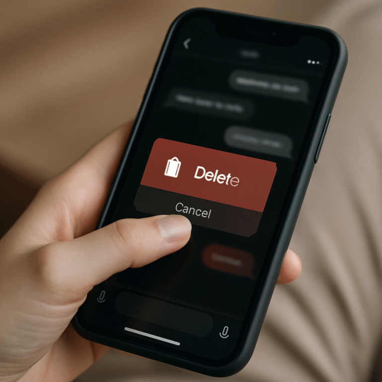 Deleting messages from a narcissistic ex